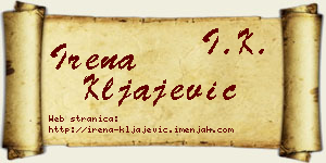 Irena Kljajević vizit kartica